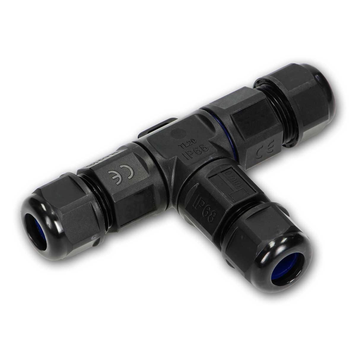 world-trading-net Kabelverbinder-Sortiment T-Abzweig-Kabelmuffe für 3x4mm², IP68, UV-stabil