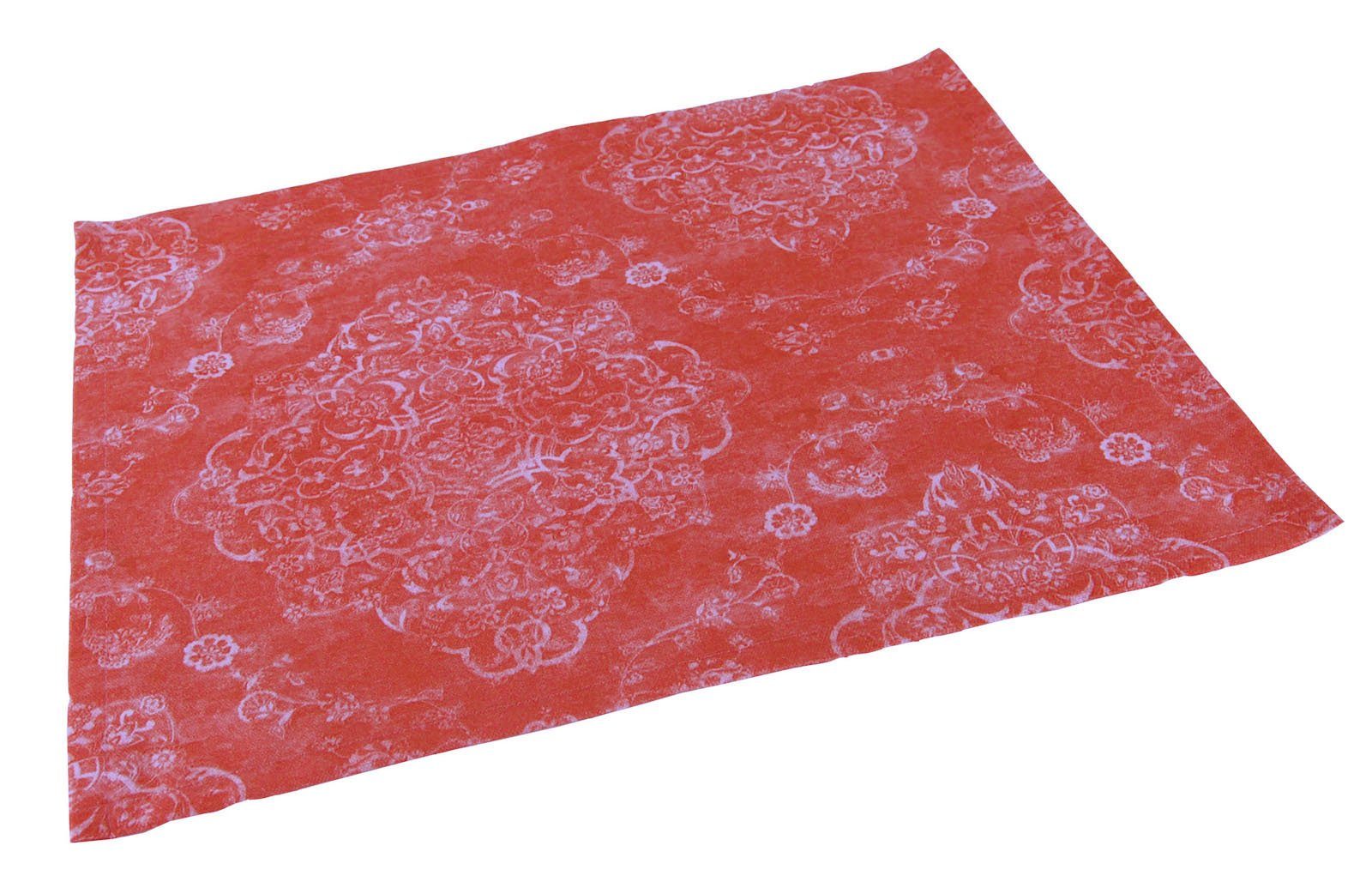 Stück beties, fiesta-coralle Tischset Tischdeko Ritual, ca. cm Platzset, Batik-Look Platzset), (1 35x45 Ornamente