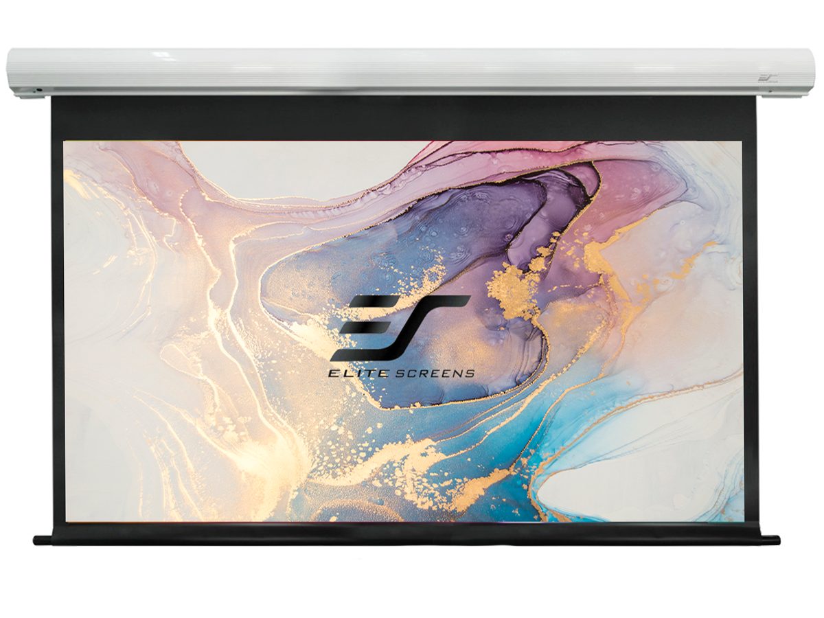 ELITE SCREENS SAKER PREMIUM - MOTORLEINWAND Motorleinwand (Weiß / 16:9 / 186 x 105 (Vorlauf 30cm)-MaxWhite FG)