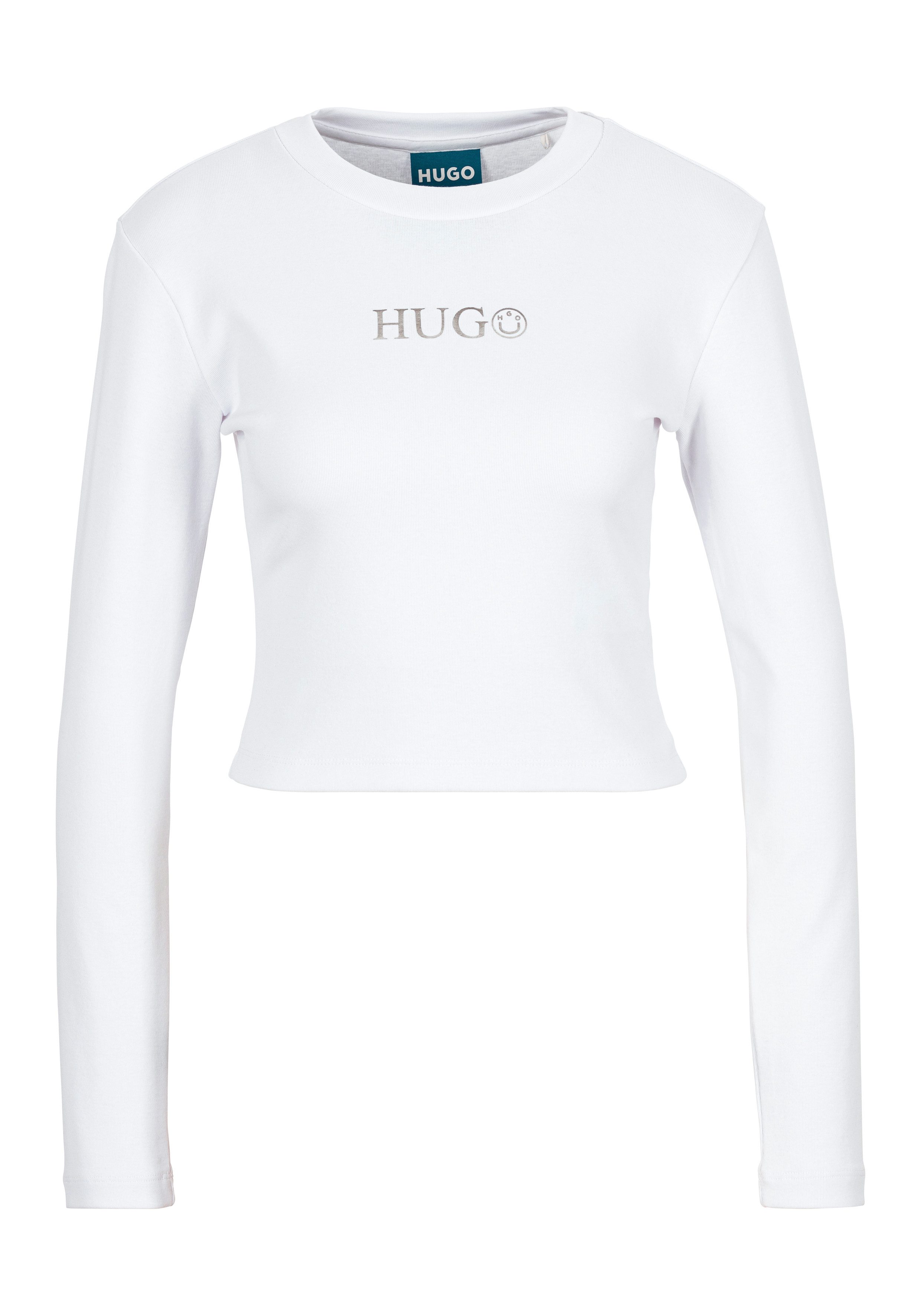 HUGO Blue Langarmshirt Della mit Rundhalsausschnitt günstig online kaufen