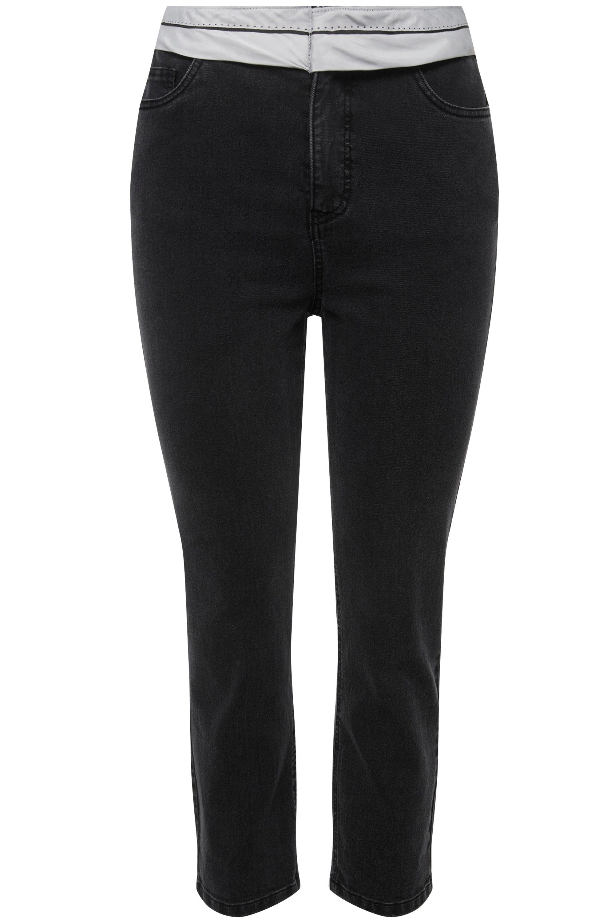 Studio Untold Funktionshose Mom-Jeans sichtbarer Anzug-Bund günstig online kaufen