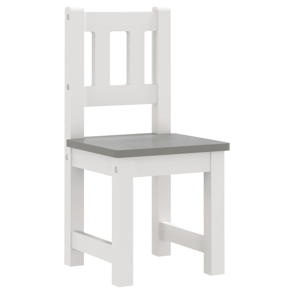vidaXL children's seating set made of MDF in white and grey, (W/H/D: 60x48x50 cm)