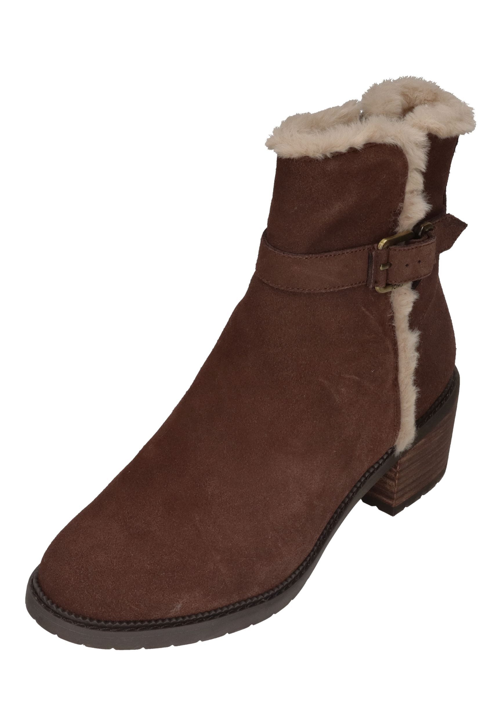 TOMS HAILEY BUCKLE FAUX 10022565 Stiefelette Oak Brown Suede