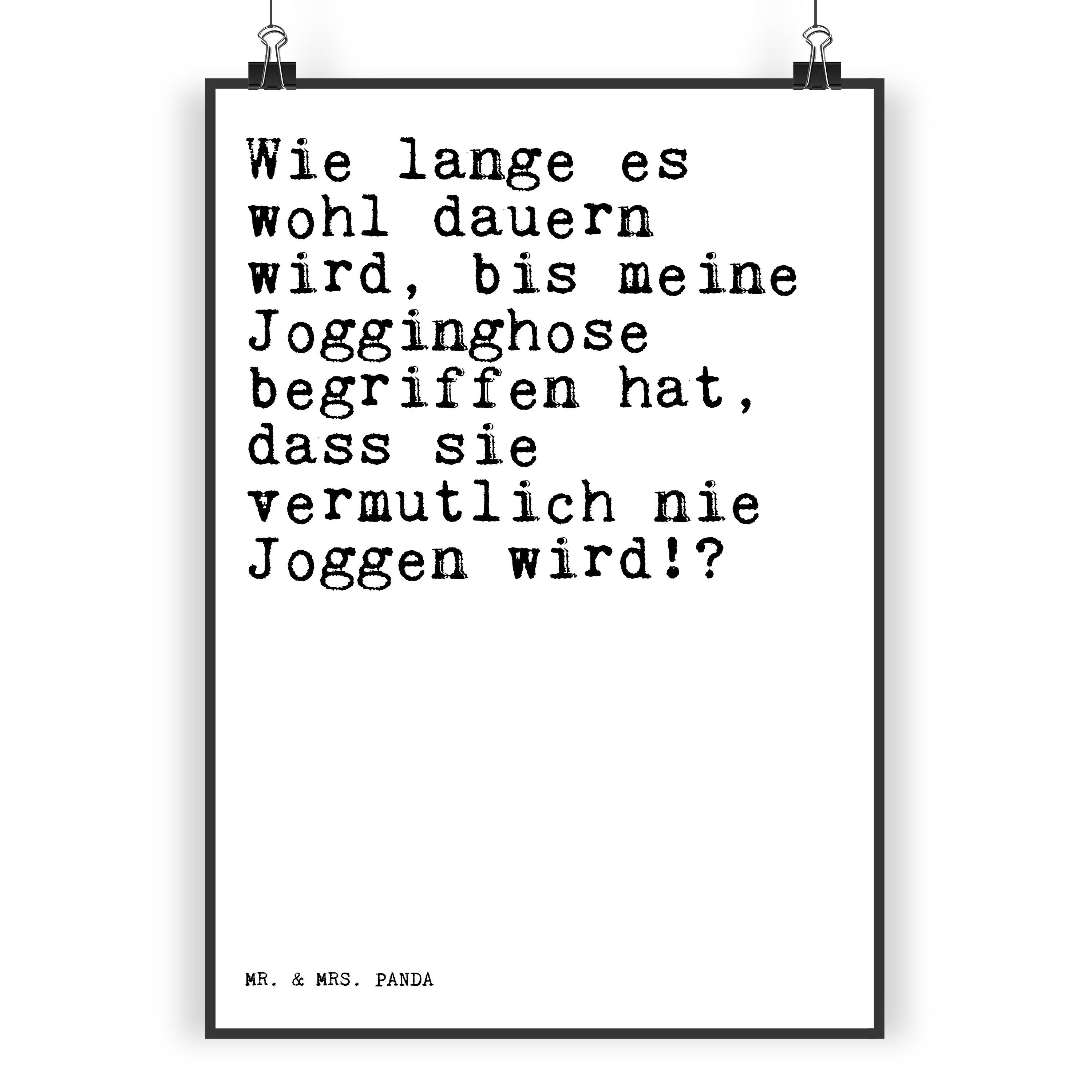 Mr. & Mrs. Panda Poster DIN A4 Wie lange es wohl... Weiß Geschenk