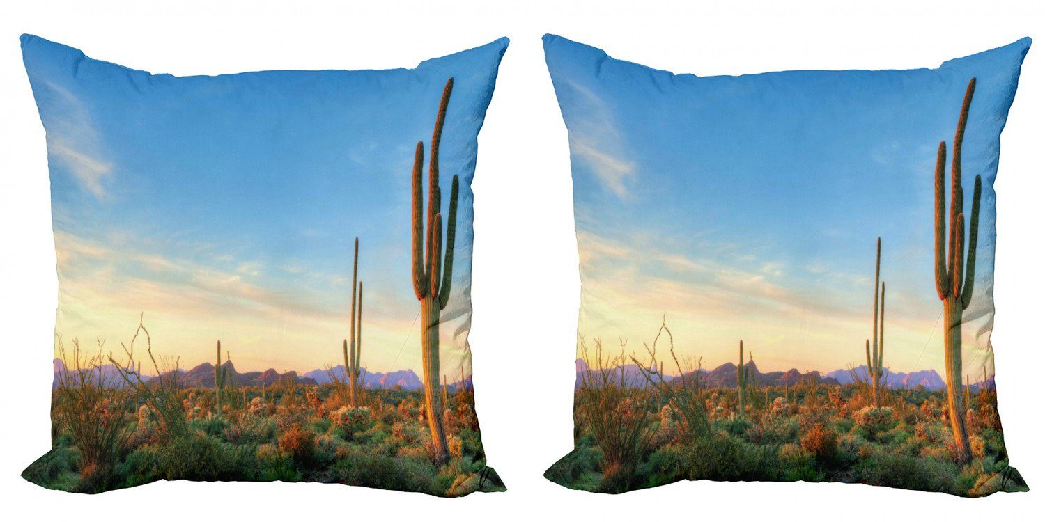 Kissenbezüge Modern Accent Doppelseitiger Digitaldruck, Abakuhaus (2 Wüste Desert Stück), Sonoran Sunset
