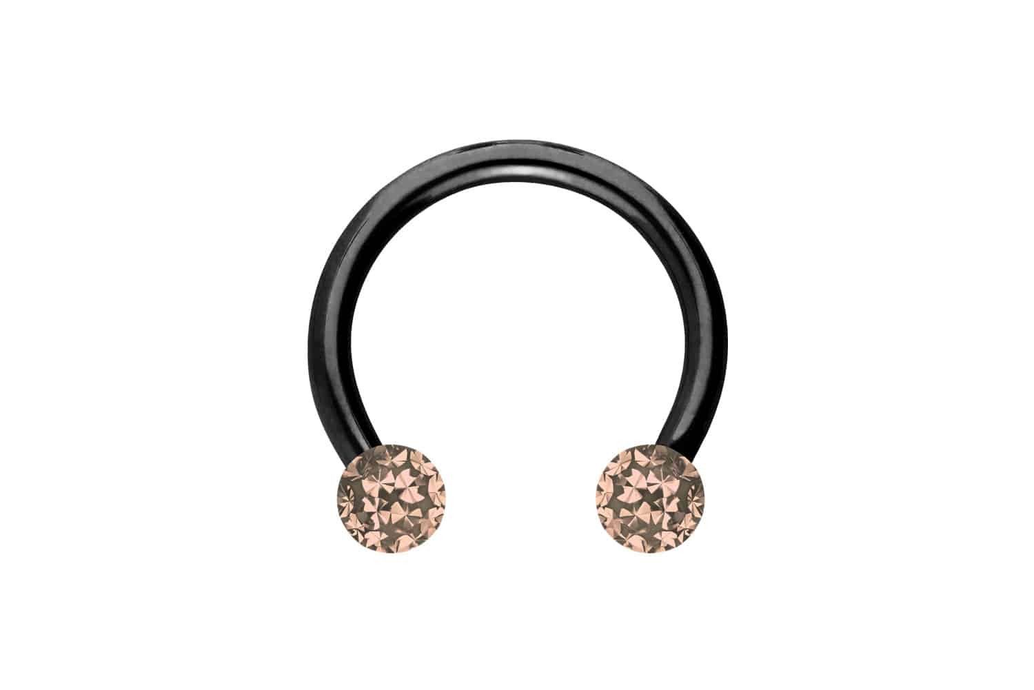 PIERCINGLINE Nasenpiercing Chirurgenstahl Hufeisenring EPOXY-KUGELN (Hufeisen-Ringe, 1-tlg)