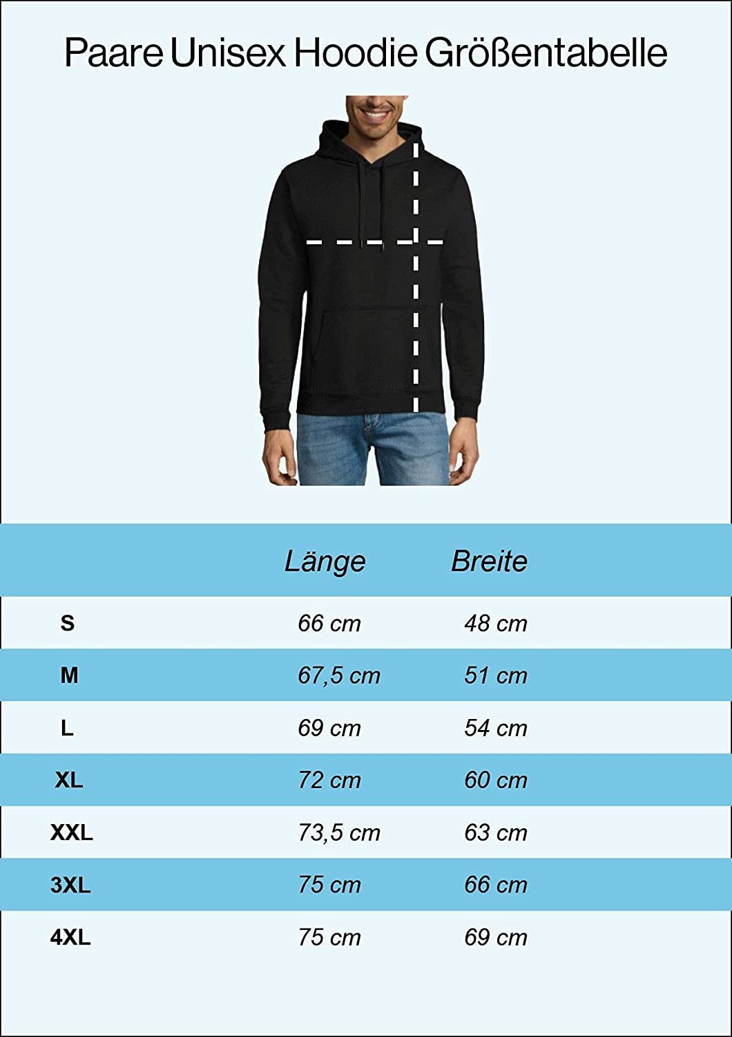 Couples Shop Kapuzenpullover KING & QUEEN Hoodie Pullover Set mit modischem Print