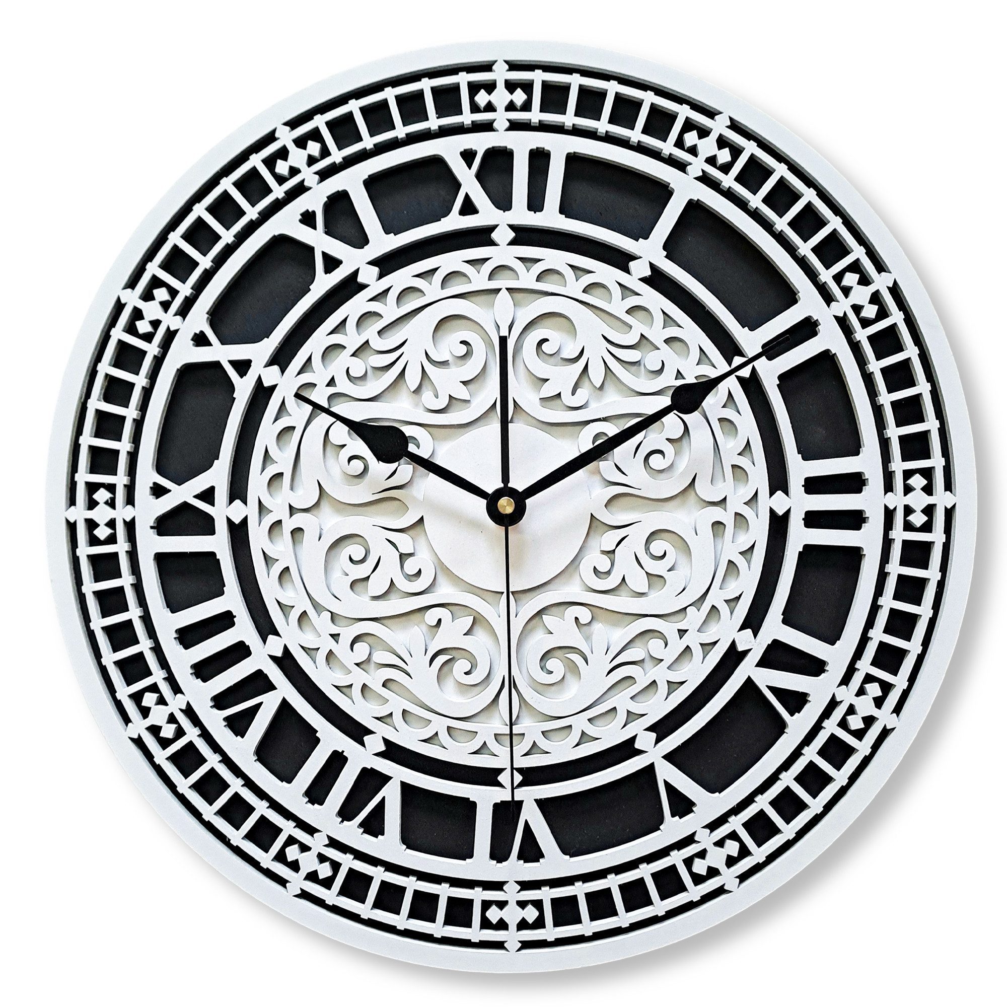ORNAMENTI Wanduhr VINTAGE, retro, grosse, holz, günstig online kaufen