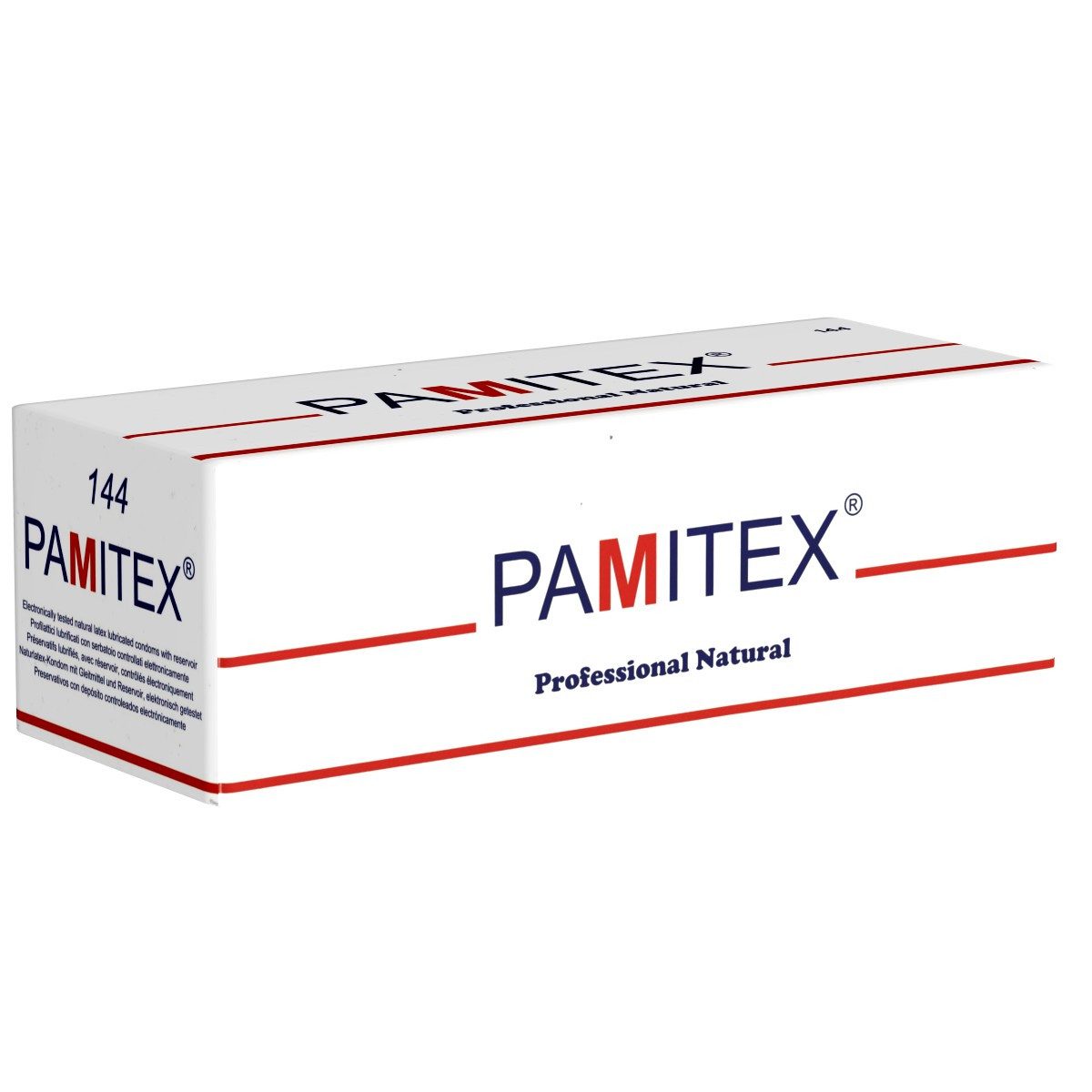 Pamitex Kondome Professional Natural Packung mit, 144 St., lange Kondome