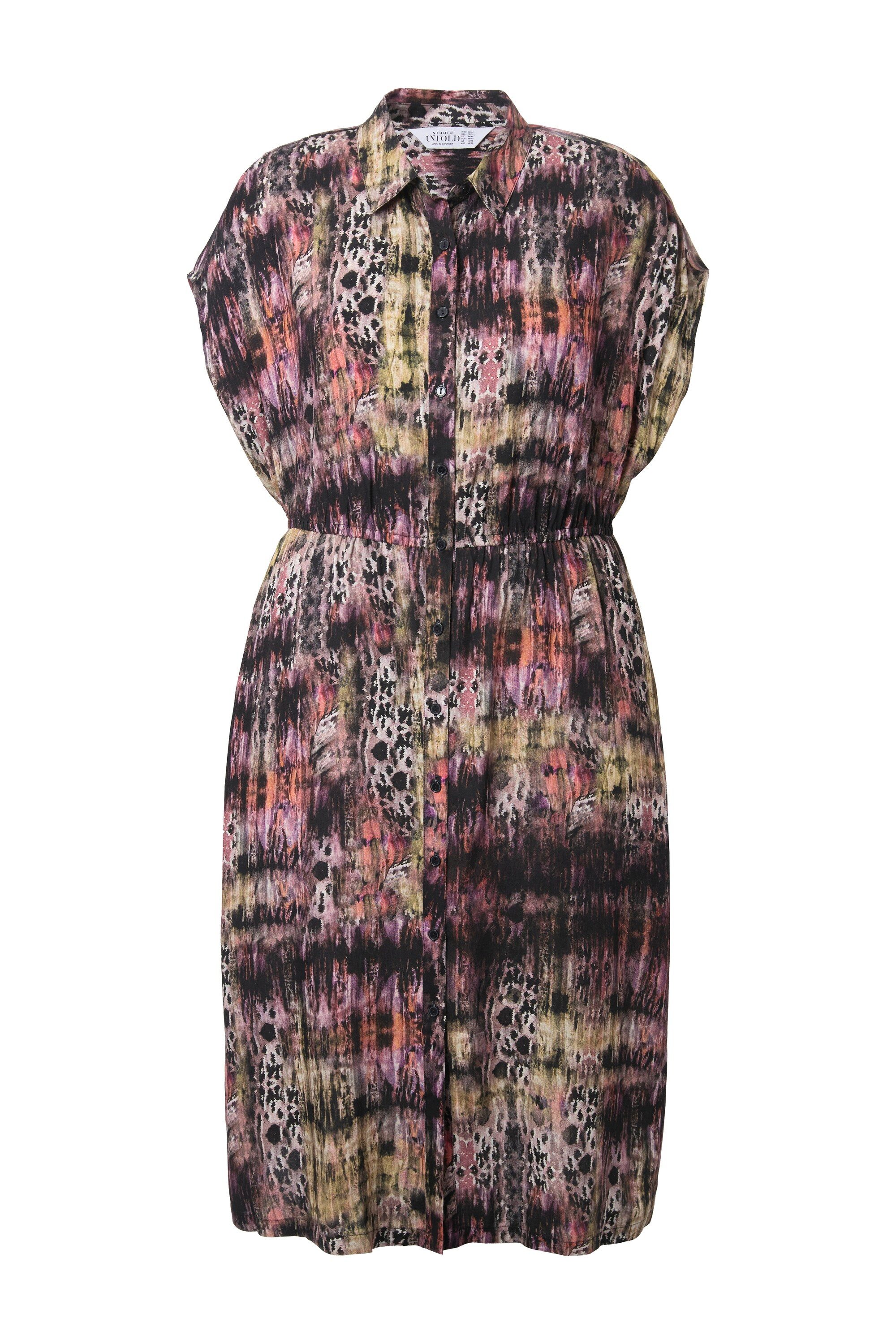 Jerseykleid Midikleid A-Linie Leo elastische Taille