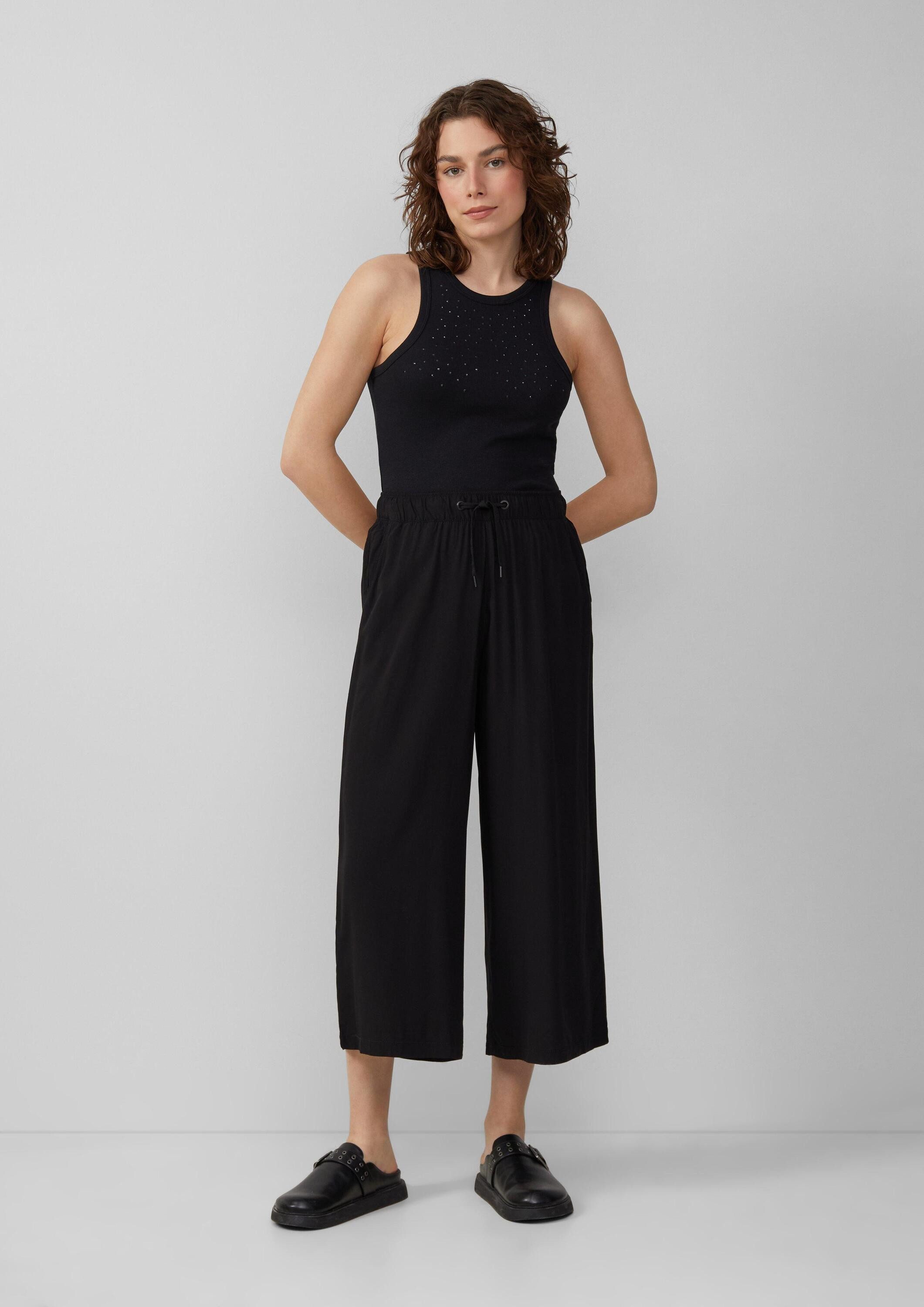 QS Culotte Hose Culotte aus Viskose