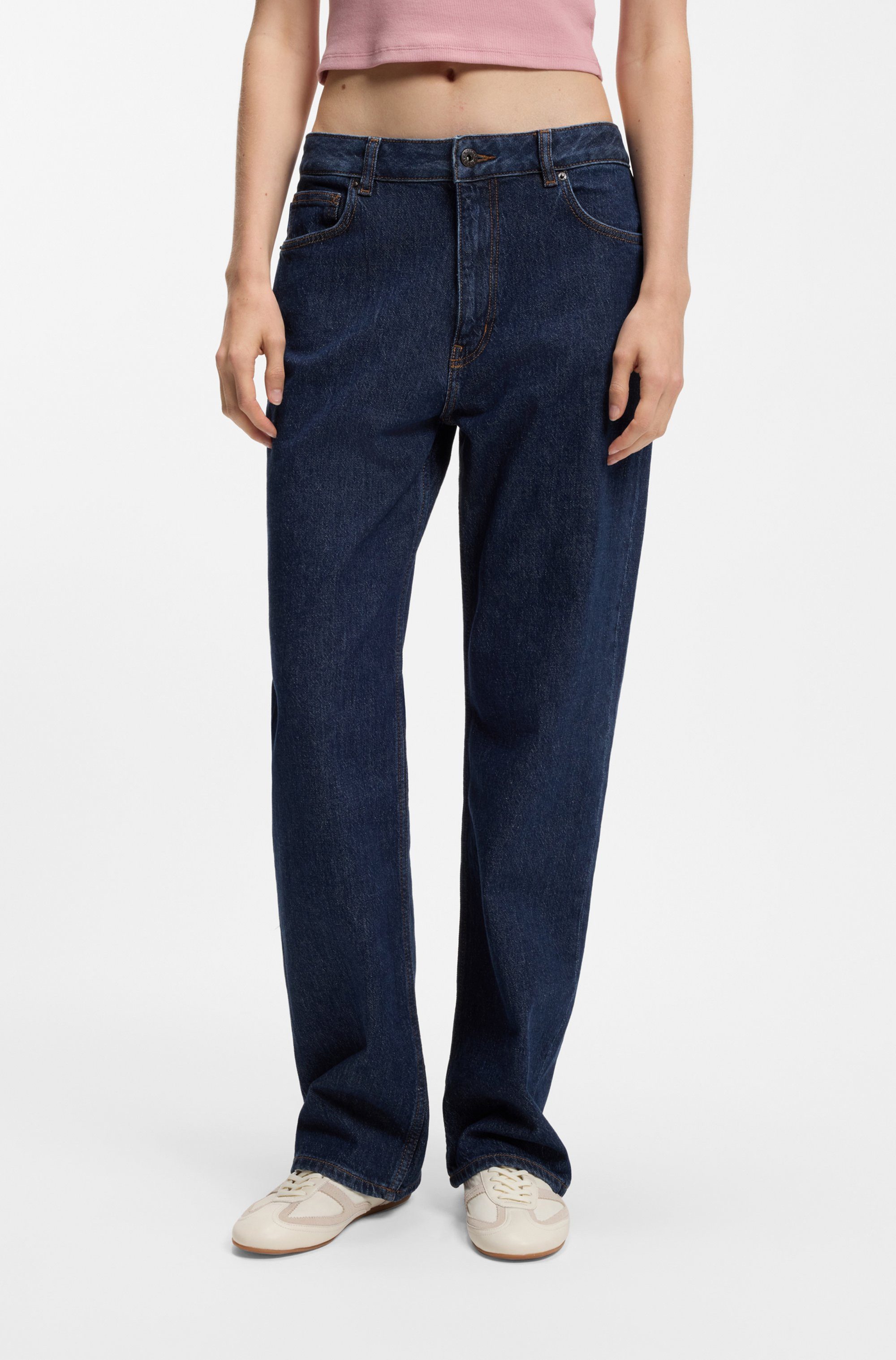 HUGO Straight-Jeans Elyah mit extra Länge, Mid Rise