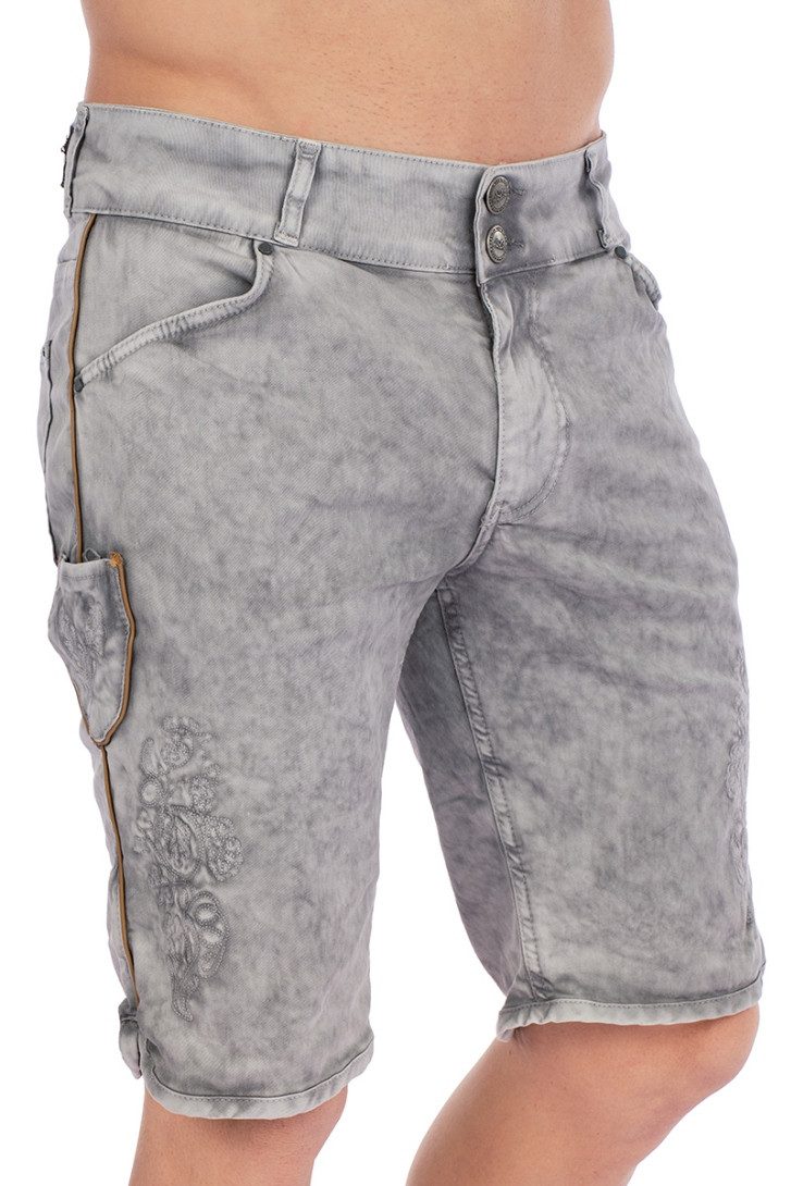 Hangowear Trachtenjeans Jeans Bermuda Herren - HECTOR - hellgrau