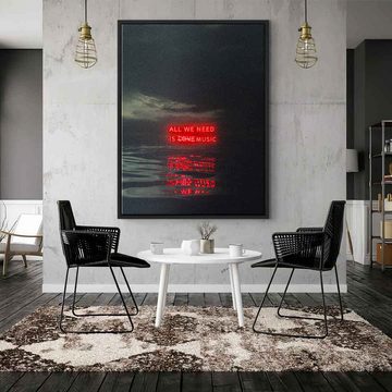 DOTCOMCANVAS® Leinwandbild Allegory, Leinwandbild schwarz all we need is music AI KI generiert Wandbild