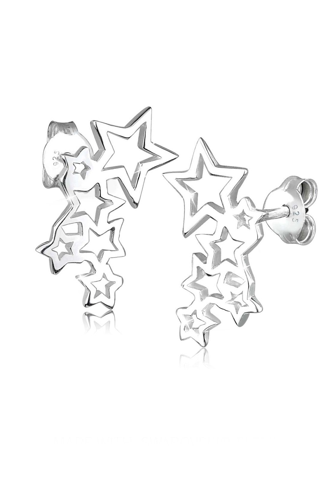 Elli Paar Ohrstecker »Sterne Astro Trend Cut Out 925 Sterling Silber