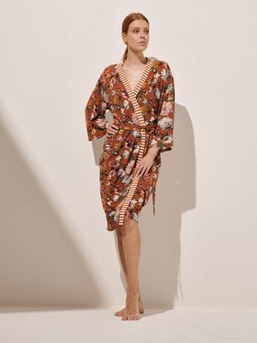 Essenza Kimono Sarai Filou, Kurzform, Viskose, Kimono-Kragen, Gürtel, mit wunderschönem Blumenprint