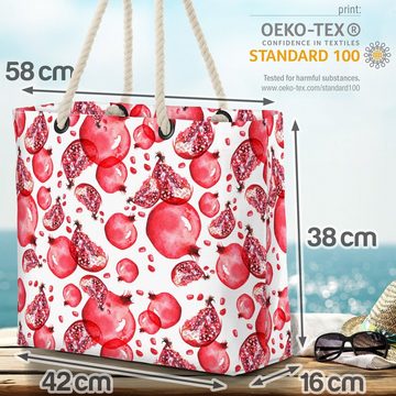 VOID Strandtasche (1-tlg), Granatäpfel Beach Bag Obst Früchte Essen Vitamine Kochen Äpfel Pflanzen gesund