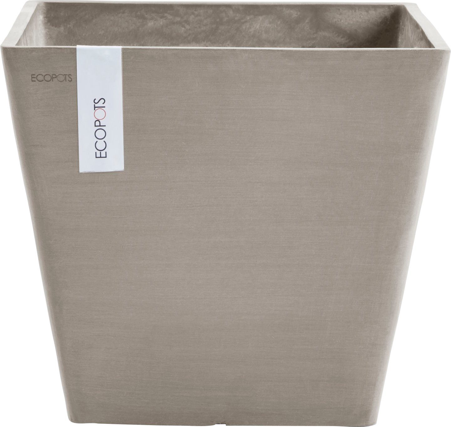 Sofort lieferbar und zu Sonderpreisen ECOPOTS Blumentopf ROTTERDAM 50x50x44 Taupe, BxTxH: cm