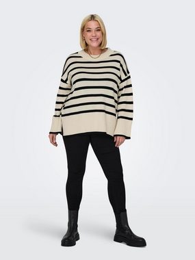 ONLY CARMAKOMA Rundhalspullover CARHELLA LS LOOSE STRIPED O-NECK KNT