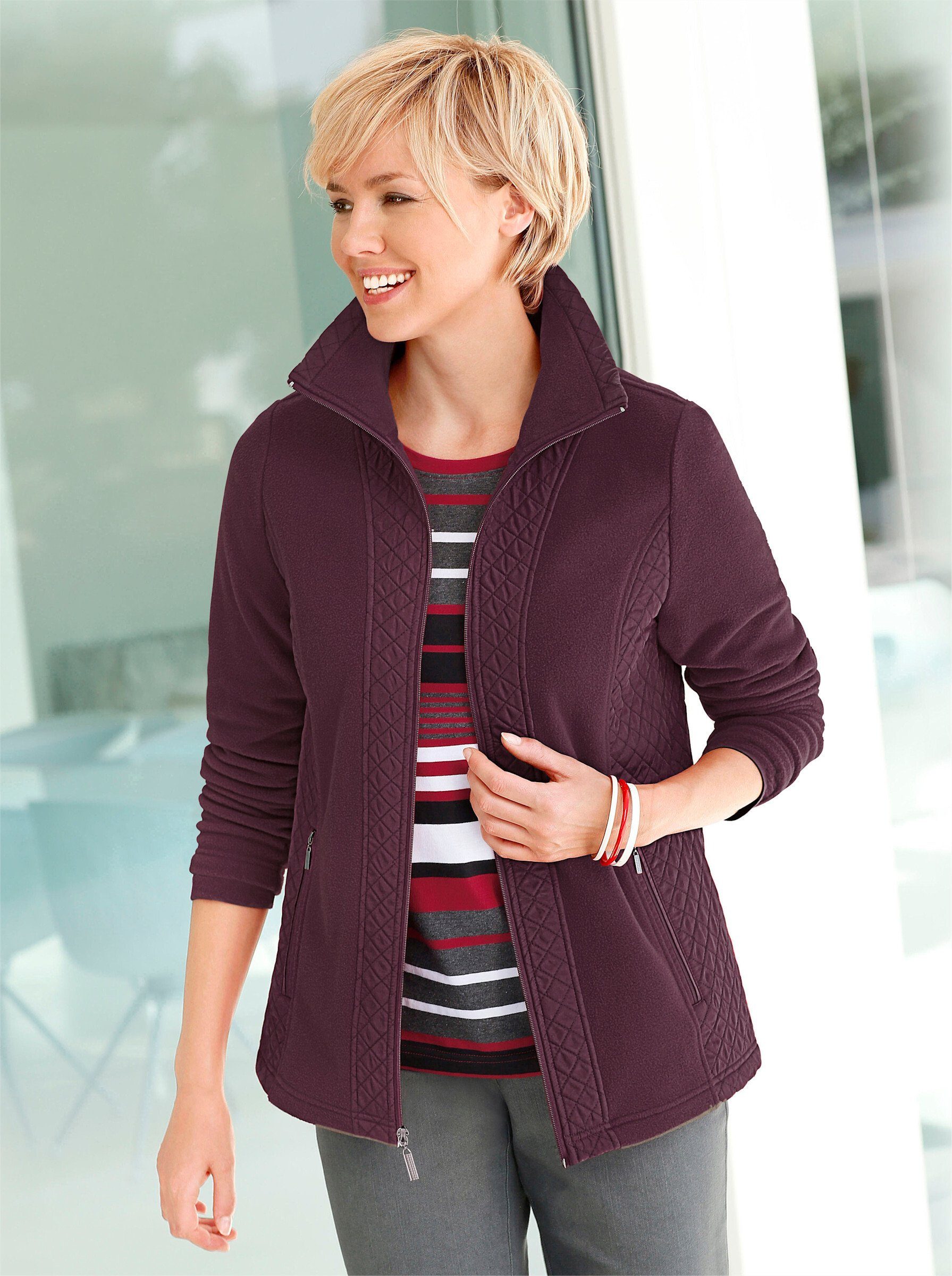 WITT WEIDEN Fleecejacke bordeaux