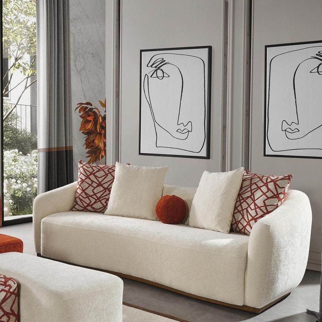 4-Sitzer 4-Sitzer Stoffsofa mit modernem Design für das Wohnzimmer