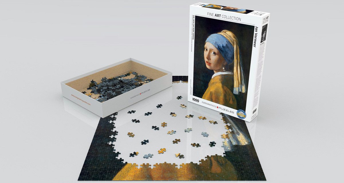 Puzzle 1000 Teile Puzzle - Puzzle - Jan Vermer Mädchen mit dem Perlenohrring, Puzzleteile