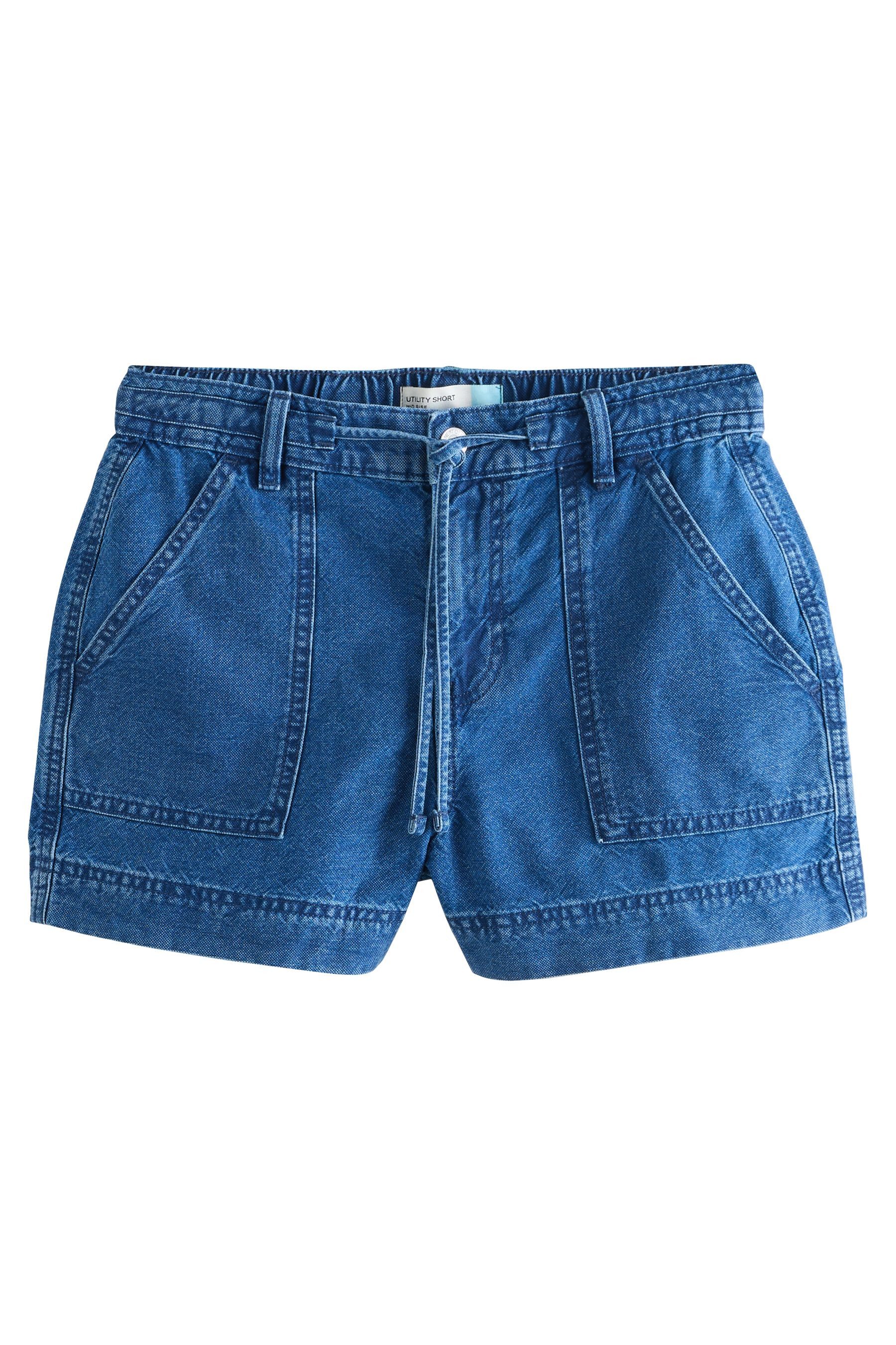Next Jeansshorts Denim-Shorts mit Utility-Design, Kurzgröße (1-tlg)