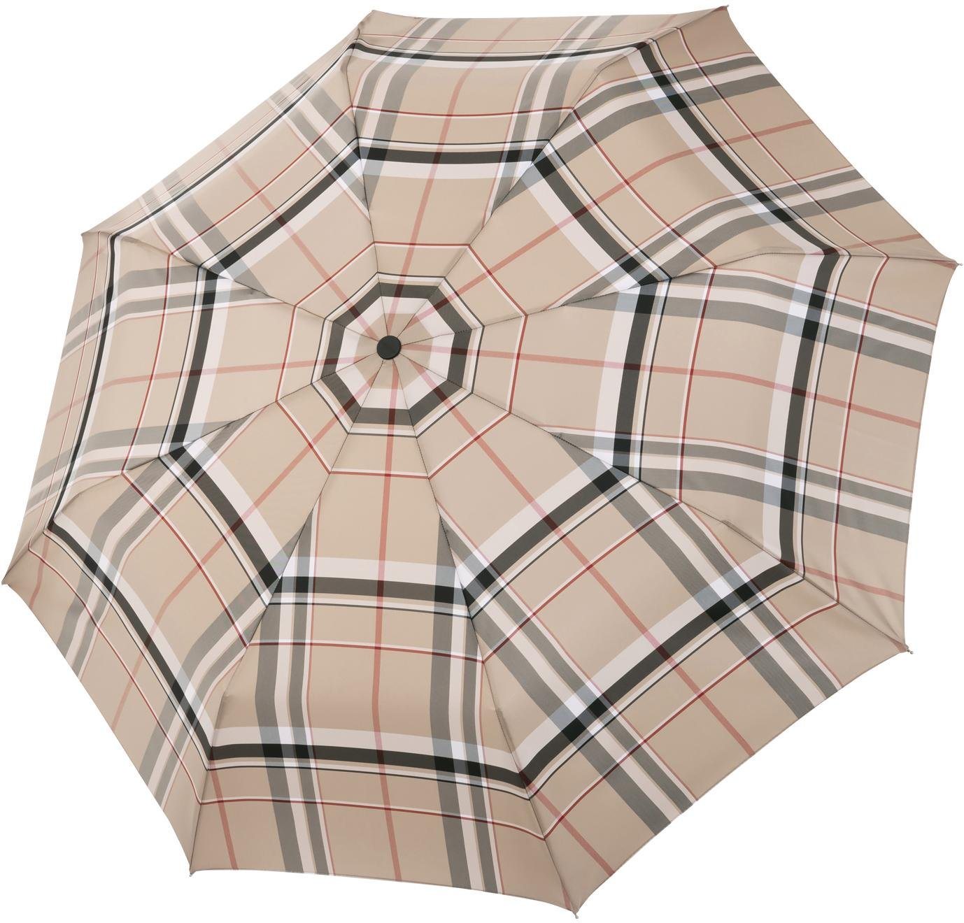 doppler MANUFAKTUR Taschenregenschirm »Serge, karo beige«, handgemachter Manufaktur Taschenschirm › beige  - Onlineshop OTTO