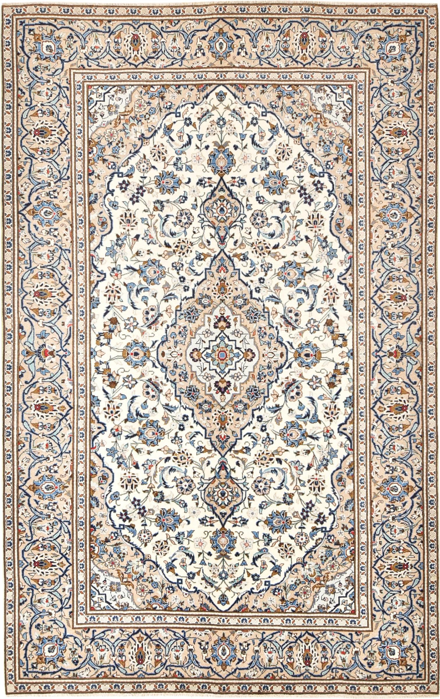 Nain Trading Orientteppich Keshan 192x306 Handgeknüpfter Orientteppich / Perserteppich, rechteckig, Höhe: 12 mm