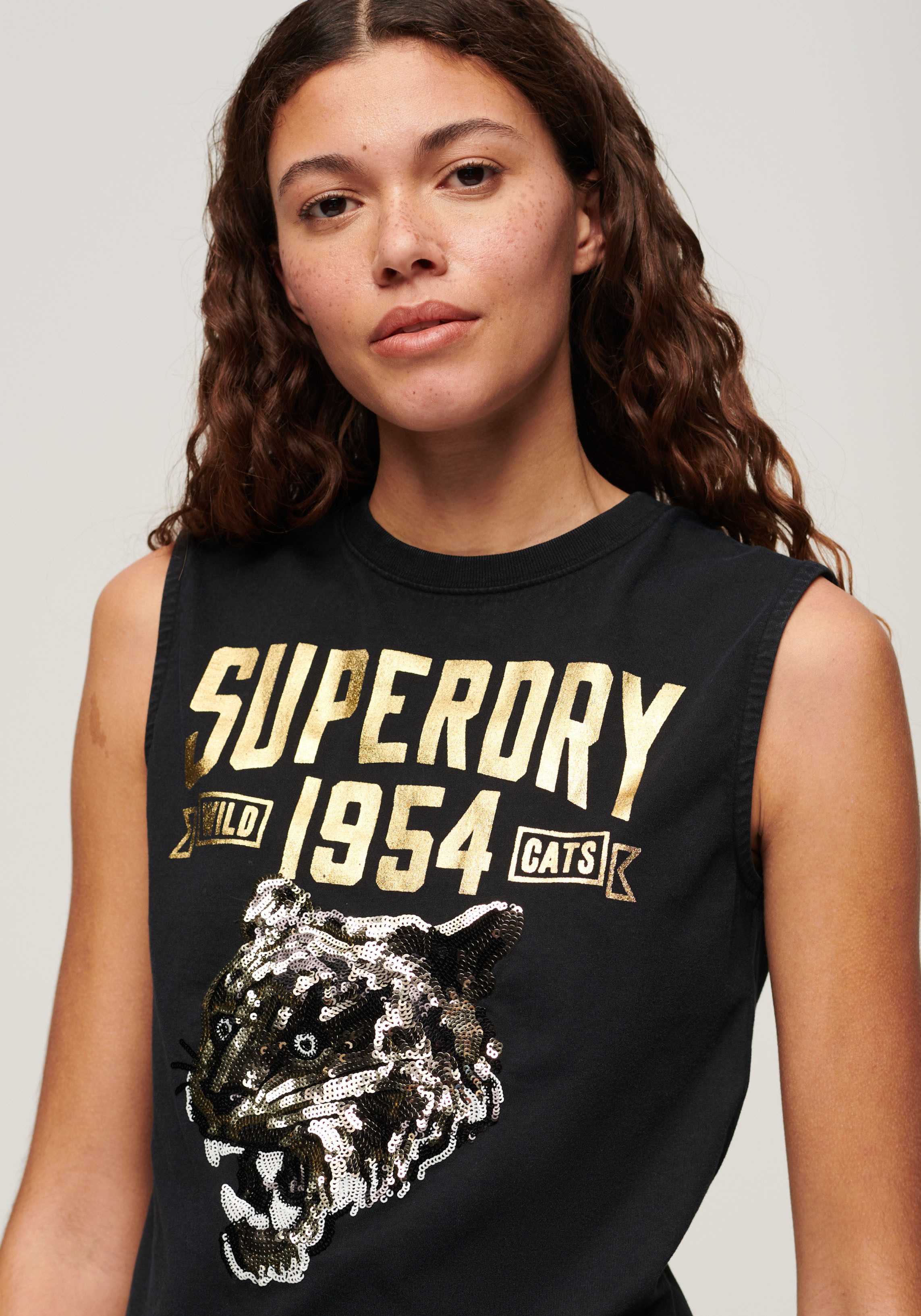 Superdry Tanktop EMBELLISH ARCHIVE FITTED TANK günstig online kaufen