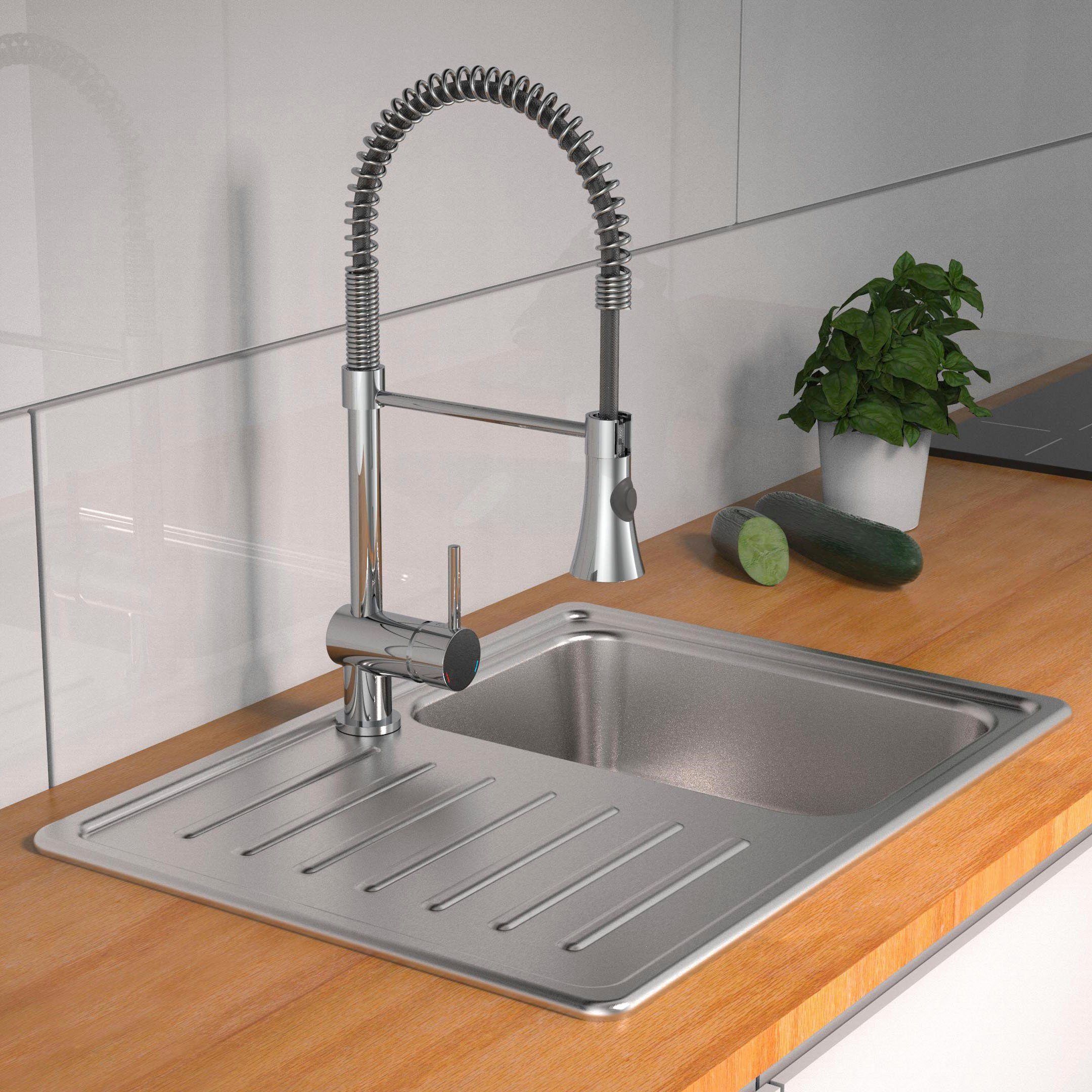 Schütte Spültischarmatur CORNWALL energiesparende Cold-Start-Funkt., 360° schwenkbar, 2-fach verstellbar