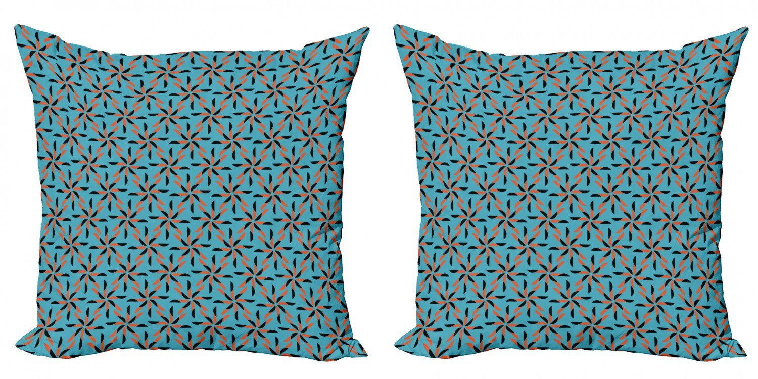 Abakuhaus Kissenbezüge Doppelseitiger Geometrisch Modern Stück), (2 Accent Blumen-Patterned Digitaldruck,