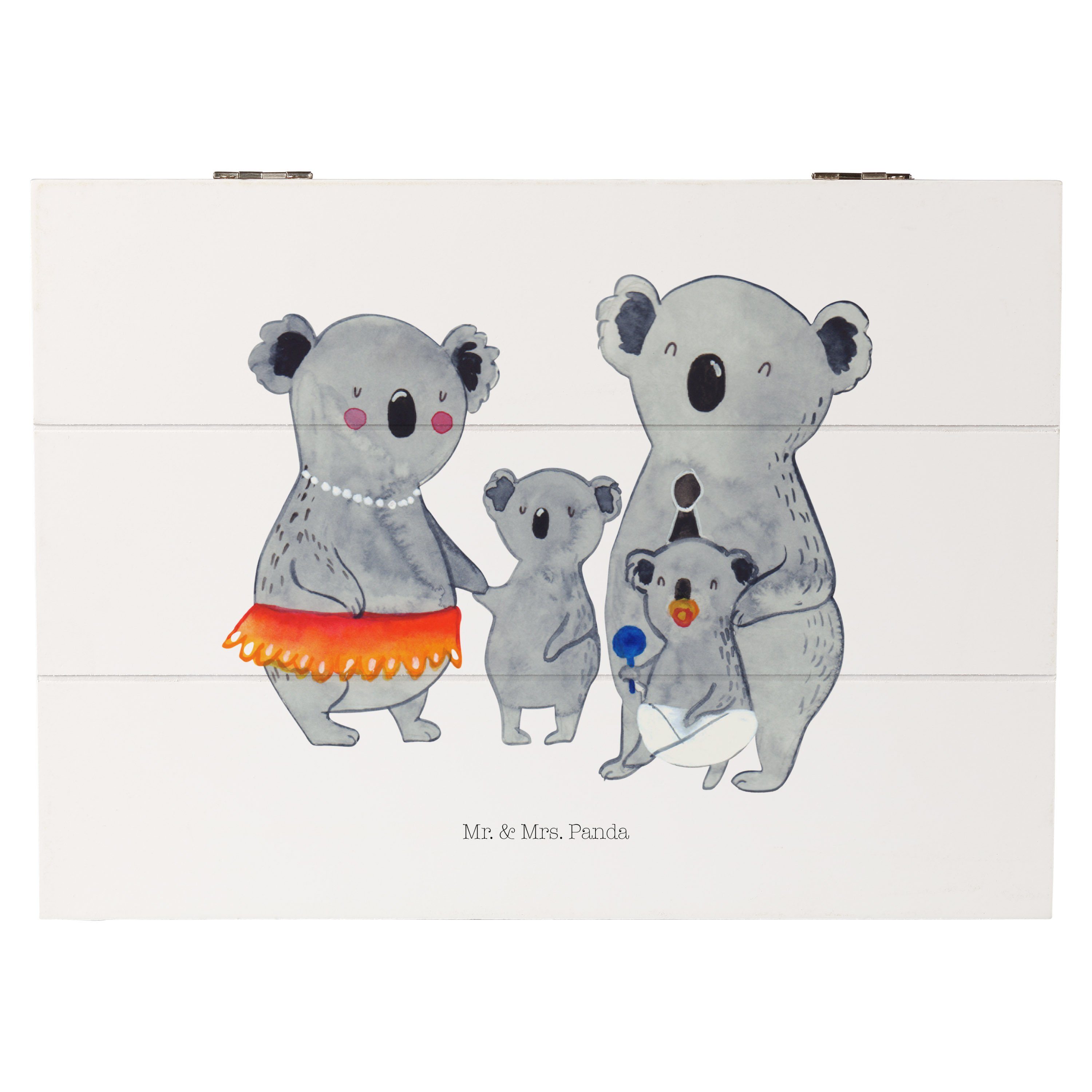 Mr. & Mrs. Panda Dekokiste Koala Familie - Weiß - Geschenk, Kiste, XXL, Family, Kinder, Papa, Ge (1 St)