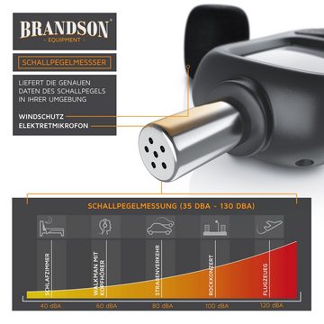 Brandson Elektrowerkzeug-Set, digitales Schallpegelmessgerät 35 dB(A) bis 130 dB(A), LCD-Display