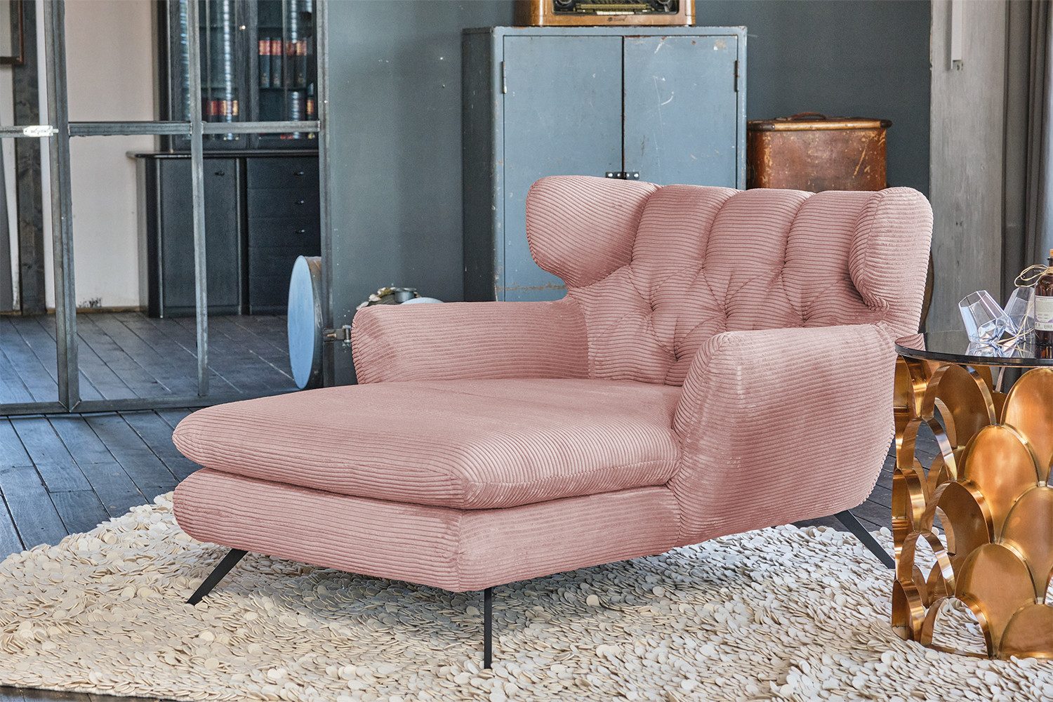 KAWOLA Relaxsessel CHARME, Longseat Sessel Megasessel Cord verschiedene Farben