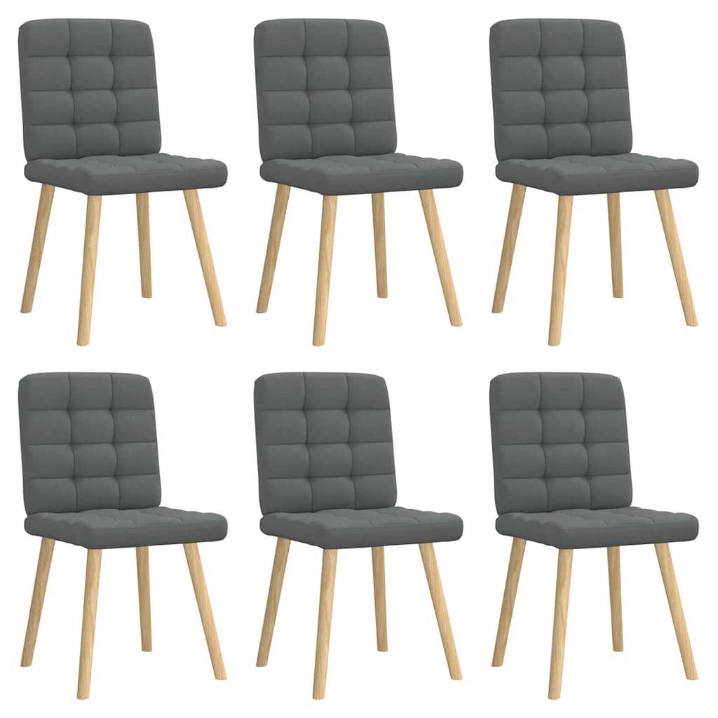 vidaXL Esszimmerstuhl Esszimmerstühle 6 Stk. Dunkelgrau günstig online kaufen