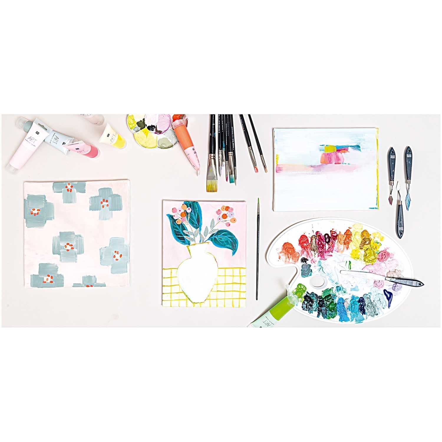 Rico Design Kreativset ART Künstler Acrylfarben-Set - 24 Farben je 22 ml (Special Edition), (24-tlg), Malfarbe für Anfänger, Profikünstler, Kinder & Erwachsene