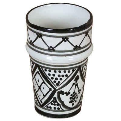 Casa Moro Tasse Marokkanische Keramik Tasse Sakina, handbemalter Becher, Keramik, Kunsthandwerk aus Marokko