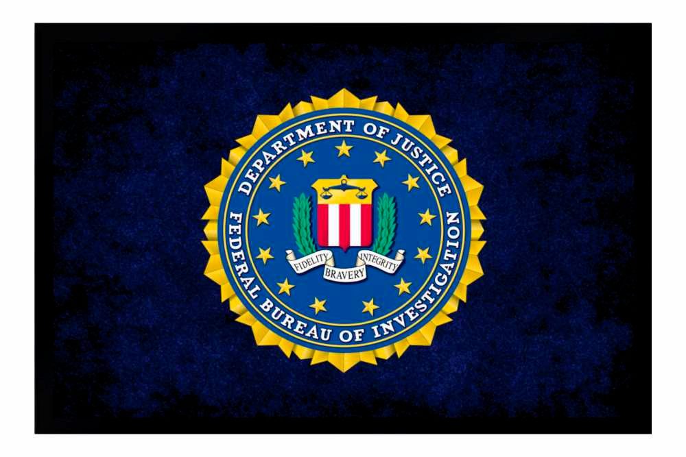 Ladreas Fußmatte Schmutzfangmatte Wappen USA FBI F120, 60x40