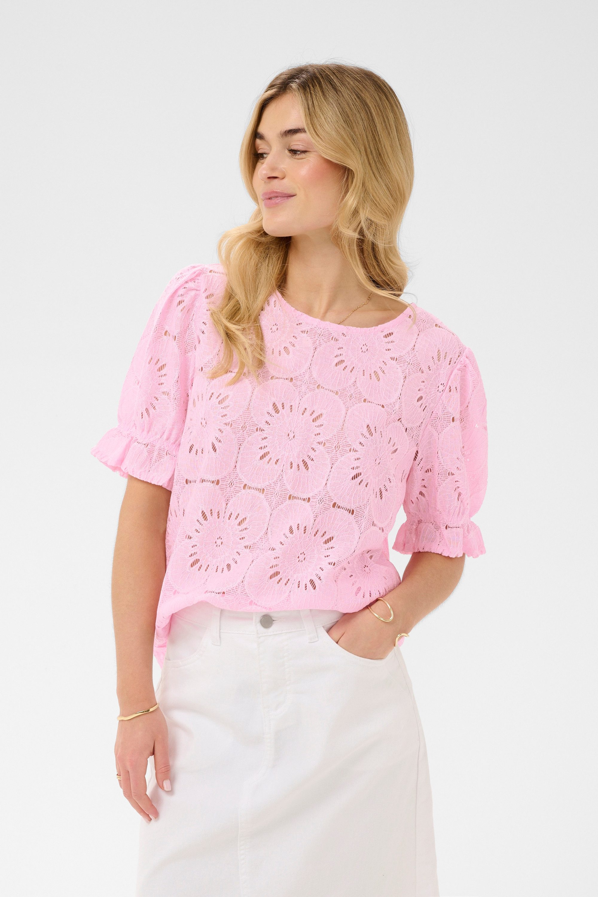 Cream Kurzarmbluse Kurzarm-Bluse CRLibby