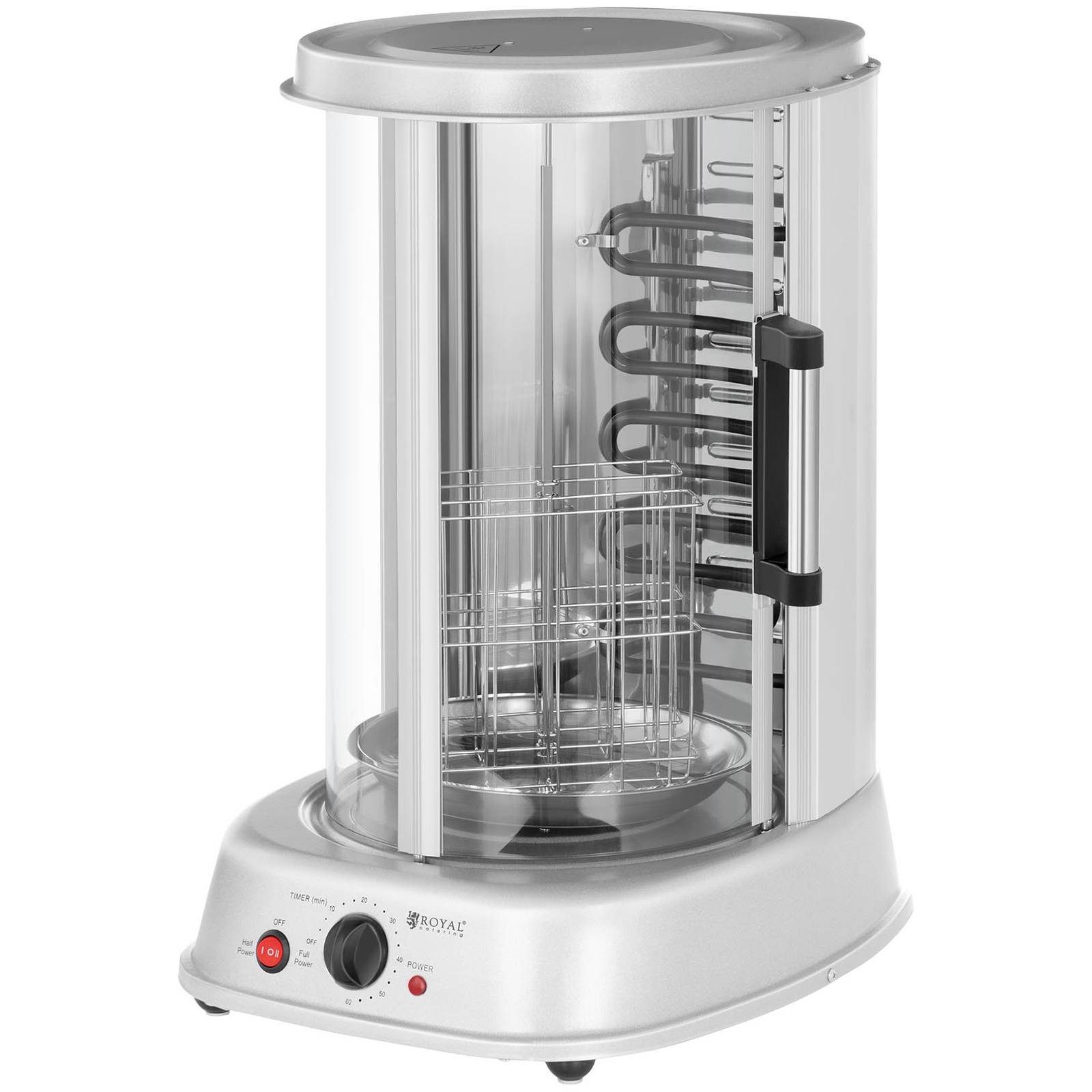 Royal Catering Dönergrill Vertikalgrill Kebabgrill 4 In 1 Kombi 1800W 31L Stahl Grill Vertikal, 1800 W