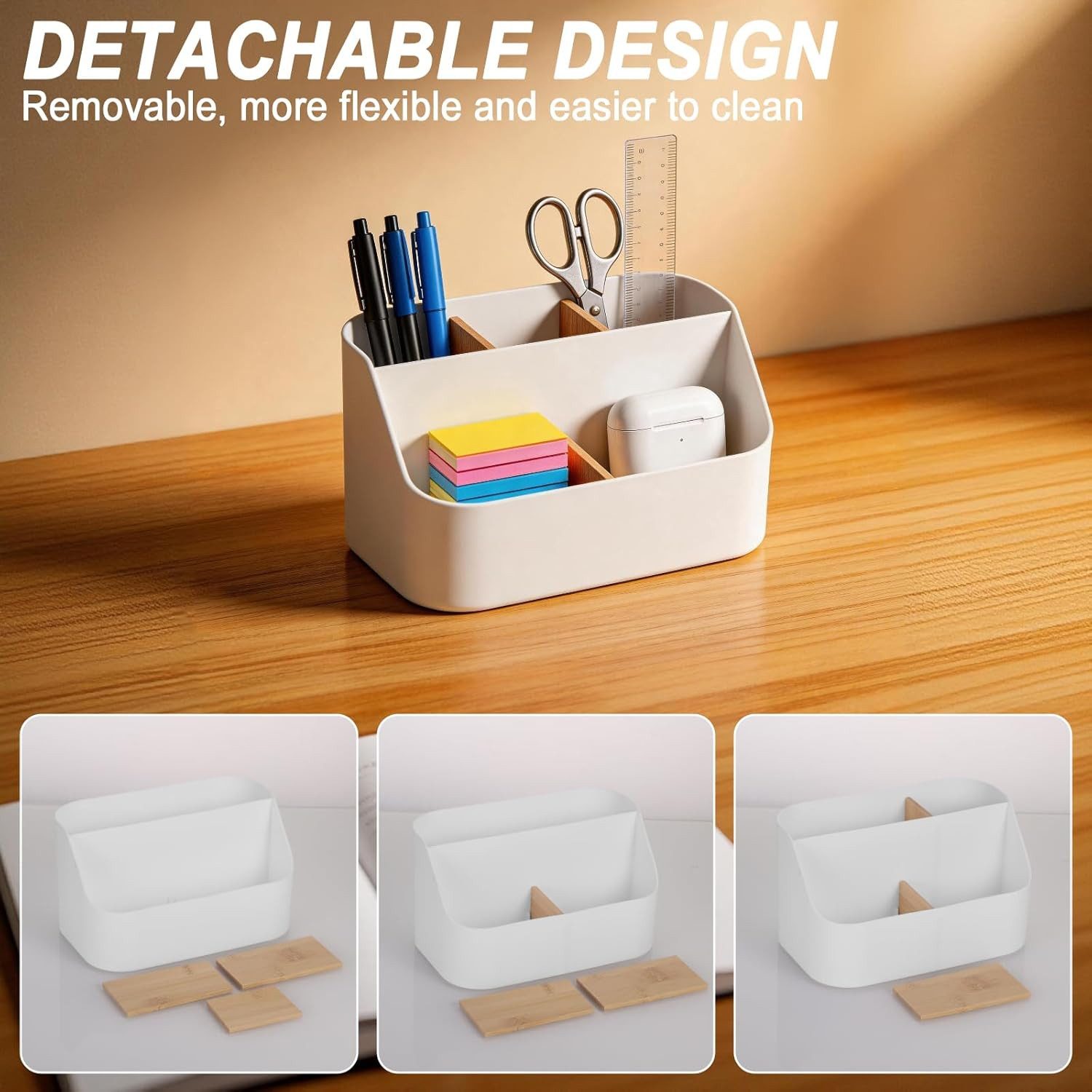 FELIXLEO Organizer Schreibtisch Organizer 5 Fächer Stiftehalter Büro Weiß