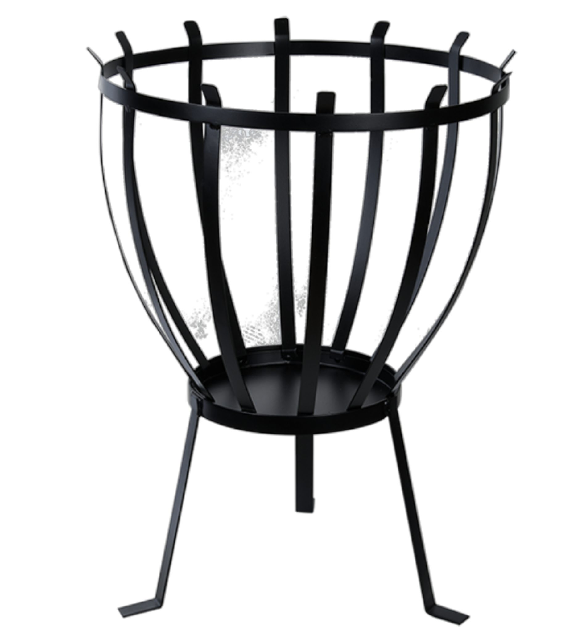 degawo Feuerschale Feuerkorb Halbellipse aus Eisen Maße 40x40x55 cm für Garten Terrasse, (Feuerkorb)