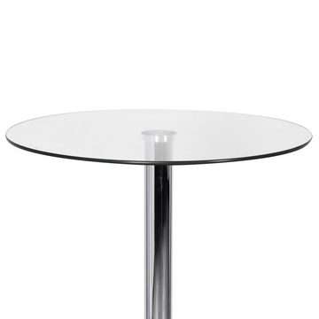 KADIMA DESIGN Bartisch Glastisch mit 360° Drehfunktion, Platzsparender Bartisch