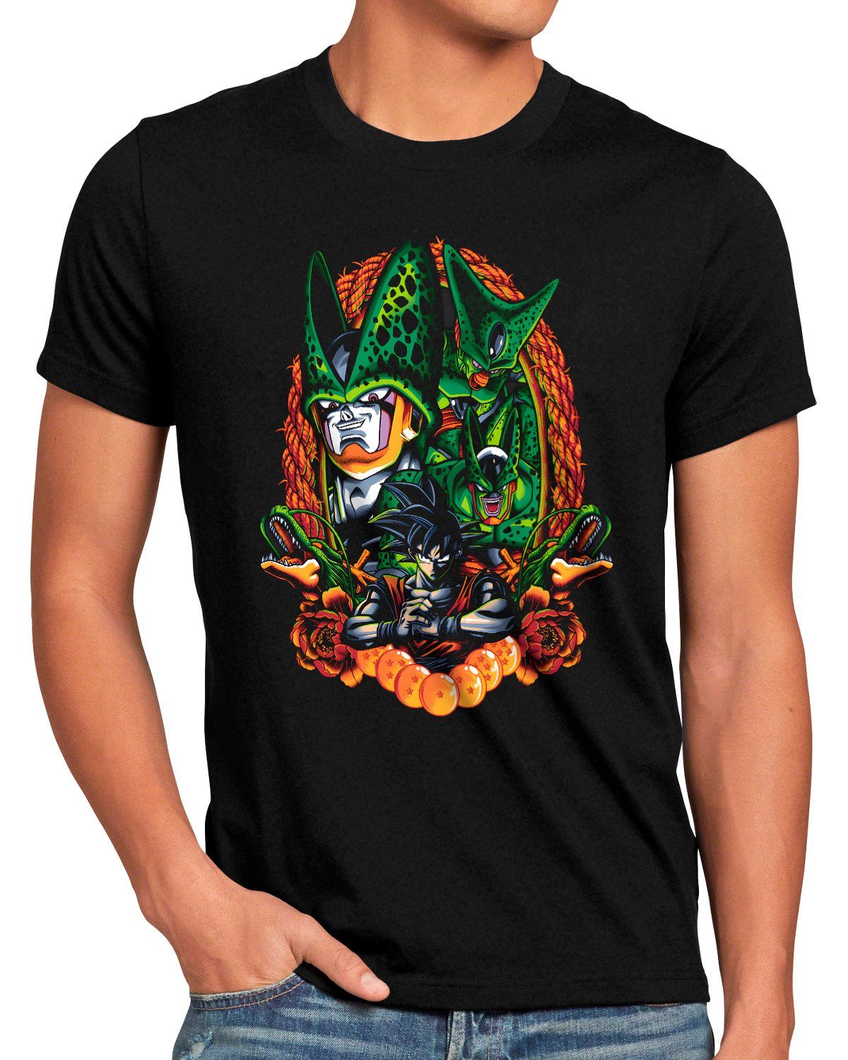 z gt Cyborg breakers the T-Shirt Herren songoku Print-Shirt style3 kakarot Cell dragonball super