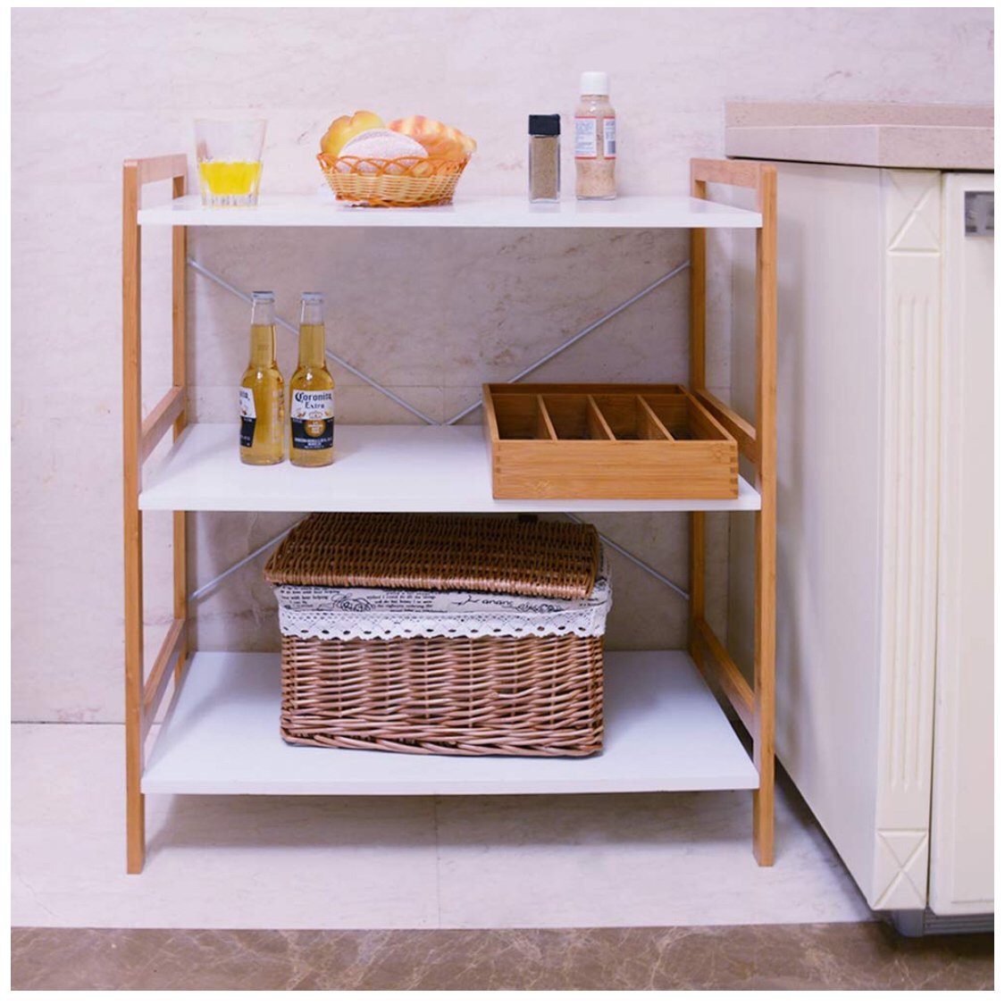 little dove Küchenregal Kleines Regal 3 Ablagen für Küche Wohnzimmer Bad Bü günstig online kaufen