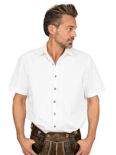 OS-Trachten Trachtenhemd Kurzarmhemd CHIEMSEE weiß (Slim Fit)