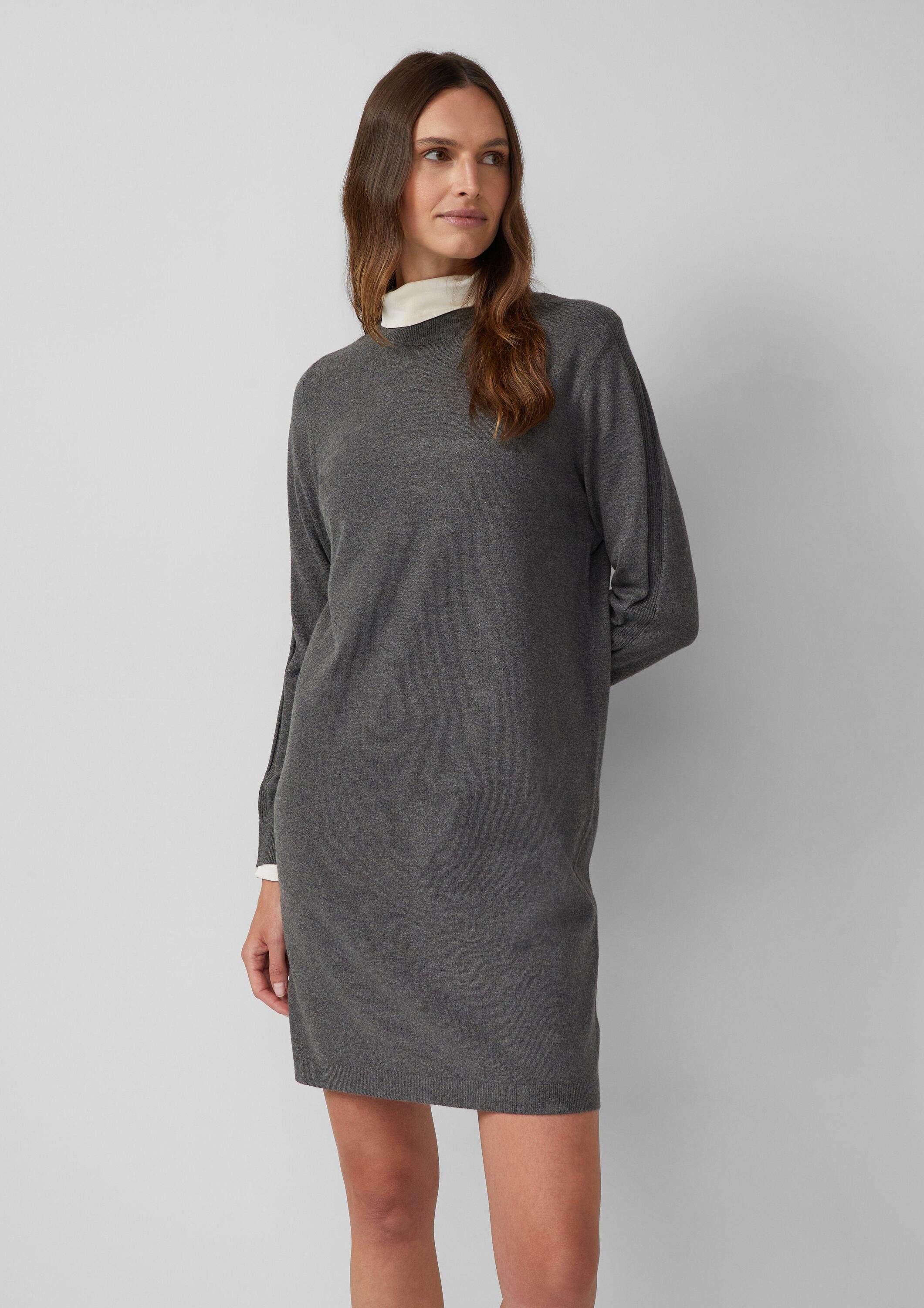 s.Oliver Midikleid Kleid Feinstrickkleid mit Ripp-Detail günstig online kaufen