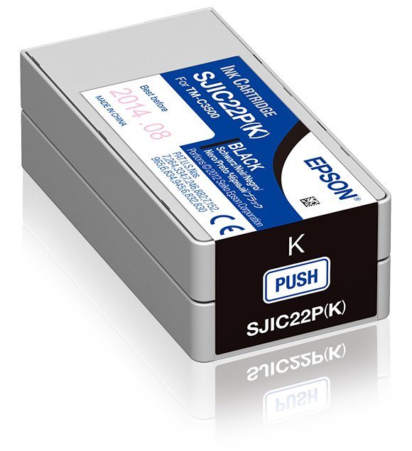 Epson Epson SJIC22P(K): Ink cartridge for ColorWorks C3500 (Black) Tintenpatrone