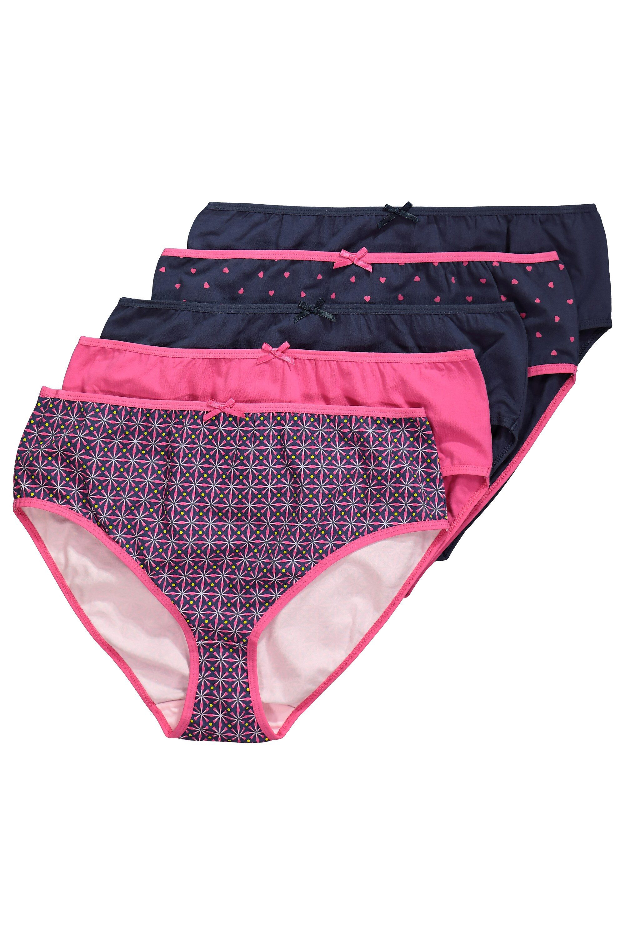 Slip Midislips 5er-Pack Muster/einfarbig